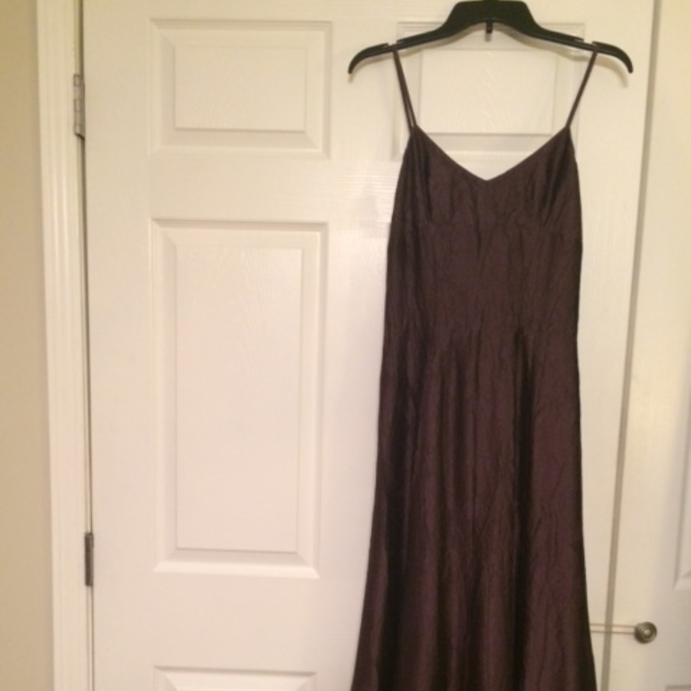 Beautiful Evening Dark Purple Jigsaw Dress, 100% Silk, Size 4 (UK Size 8)